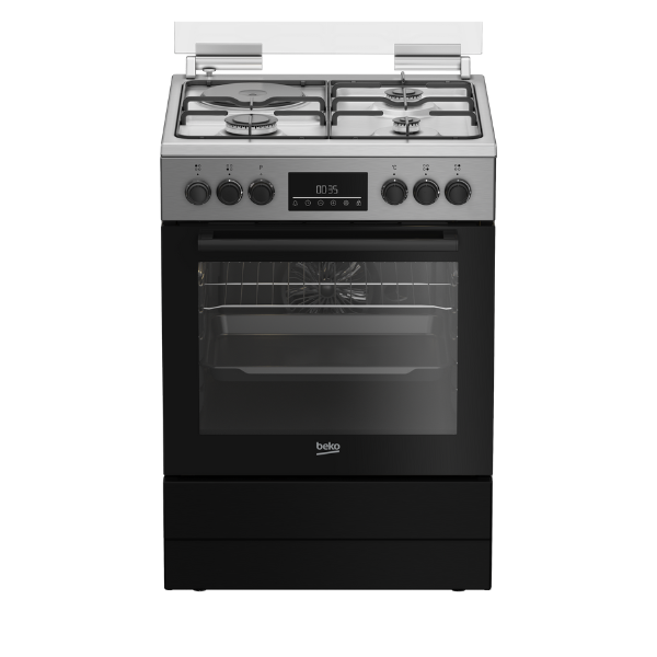 Cuisinière Mixte Beko FBE63320XDL 60X60 (3 feux+1 foyer électrique & Four électrique)