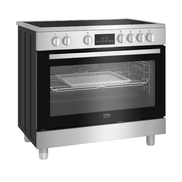 Cuisinière électrique Beko BGM30203EX -5 foyers (90x60) ( Vitrocéramique)