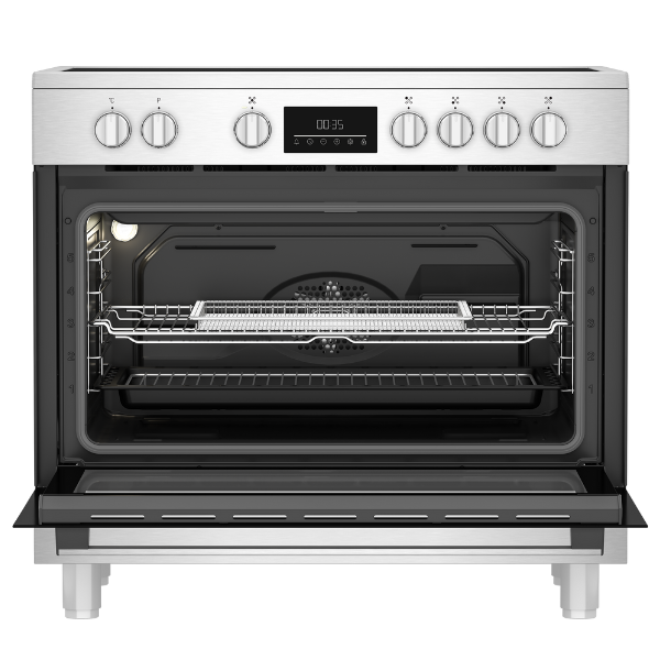 Cuisinière électrique Beko BGM30203EX -5 foyers (90x60) ( Vitrocéramique)