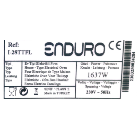 Mini four Enduro I28TTFL - 50L - Avec ventilation - Double porte en verre – Image 12