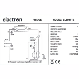 Réfrigérateur Bar ELACTRON  EL 599TTS 47L-A+ – Image 5