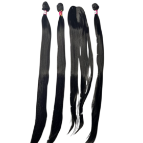Pack Mèches : 3 Boules longueur 30" + Closure semi‑naturel