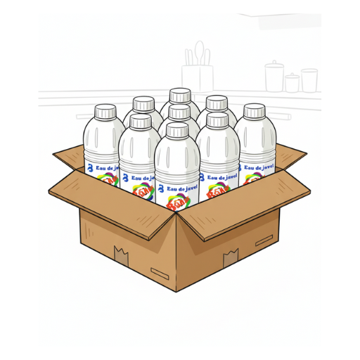 Eau de Javel Badar – Carton de 12 x 1L