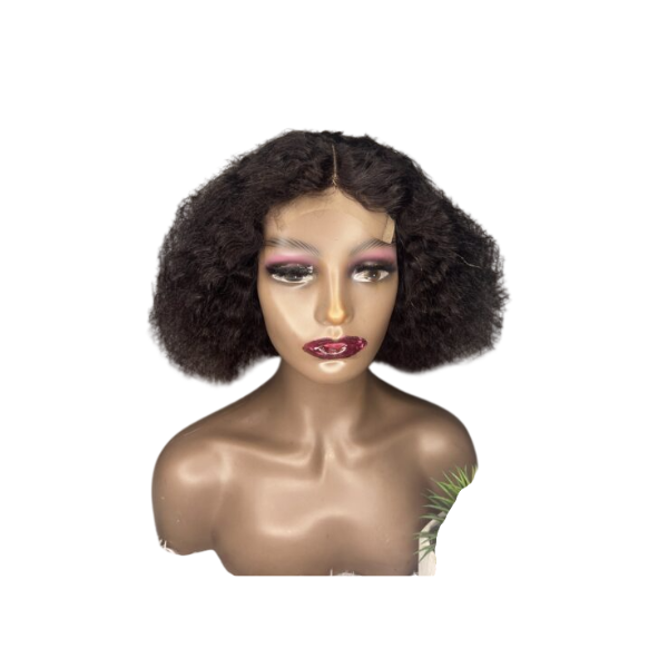 Perruque naturelle afro avec closure –  longueur 12 pouces