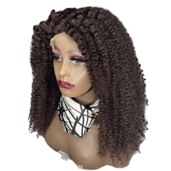 Perruque frisée longueur 20" avec closure peignable