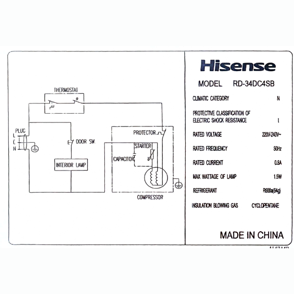 Réfrigérateur Combiné Hisense RD-34DC4SB - 240L - 4Tirroirs