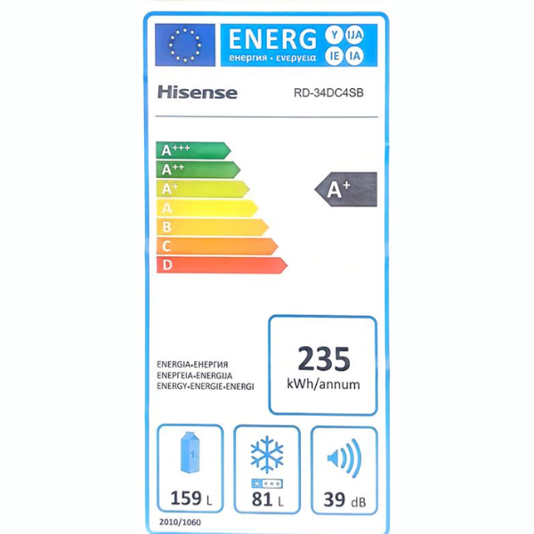 Réfrigérateur Combiné Hisense RD-34DC4SB - 240L - 4Tirroirs