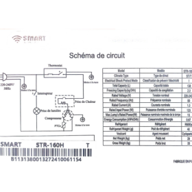 Réfrigérateur 2 portes Smart Technology STR-160H - 138 L – Image 6