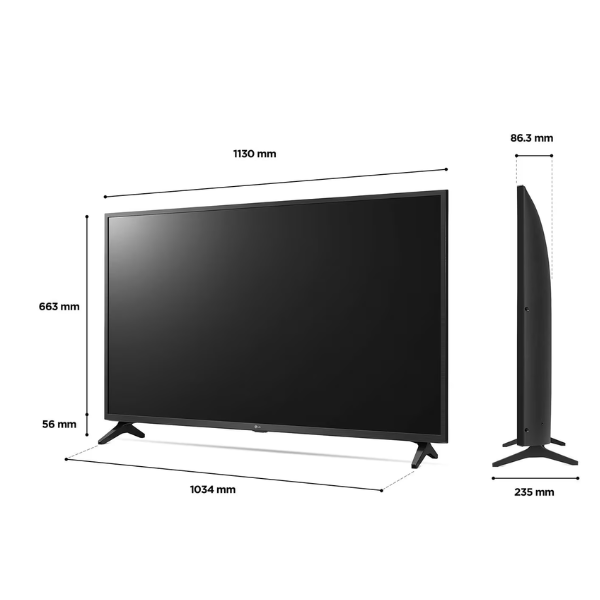 Téléviseur LG 55" UQ75- Smart TV - UHD 4K-WebOS