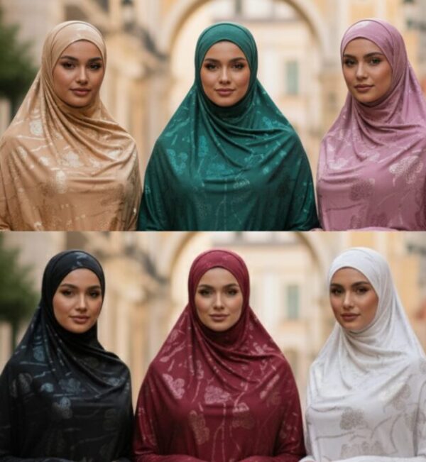 Pack Hijab de Luxe : 3 Voiles à motif floral