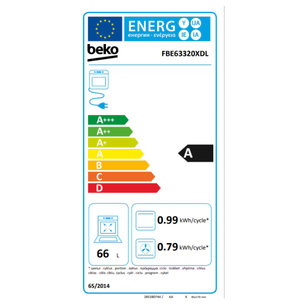 Cuisinière Mixte Beko FBE63320XDL 60X60 (3 feux+1 foyer électrique & Four électrique)