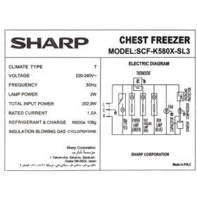 Congélateur horizontal Sharp SCF-K580X-WH2 - 446L – Image 3
