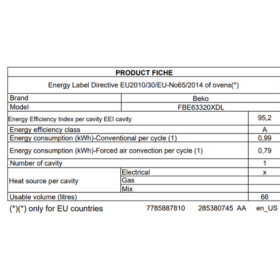 Cuisinière Mixte Beko FBE63320XDL 60X60 (3 feux+1 foyer électrique & Four électrique) – Image 7