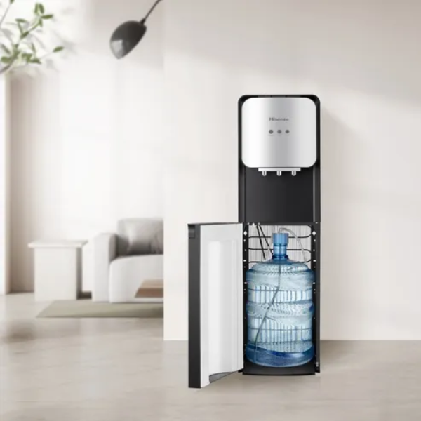 Fontaine à eau 3 robinets Hisense (H04WDBS3S3-H04WDBBS3S3) avec cache bouteille