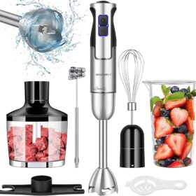 Mixeur Plongeur 4 en 1 &ndash; Technologie PRO, 4 Lames en Titane, Accessoires Inclus