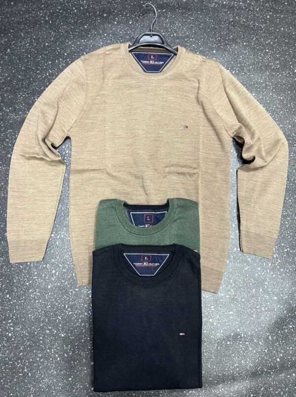 Pull col rond manches longues — Chaud et polyvalent (Tailles M–XXL)