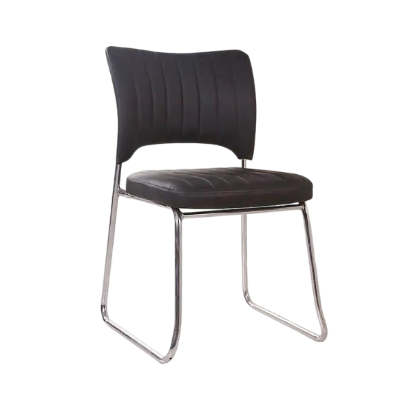 Fauteuil Visiteur KT7006 – Noir – Bureau, Réunion & Salle d’Attente