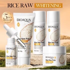 Coffret Soin Visage BIOAQUA Rice Raw Pulp — 5 pièces (Nettoyant, Toner, Sérum, Lotion, Crème) – Image 2