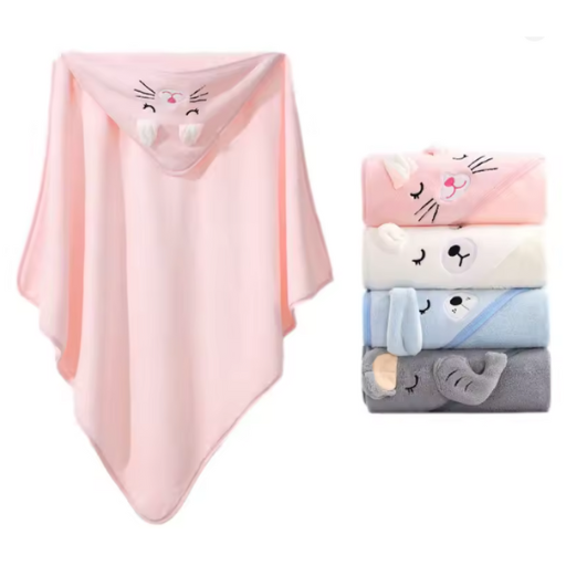 Couverture pour bébé – Serviette de Bain à Capuche avec motifs animaux
