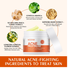 Crème visage anti‑acné 24h Mooyam – 100g – Image 3