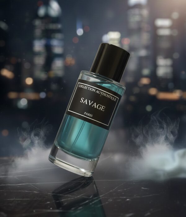 Parfum homme Collection Savage Paris —flacon bleu sarcelle, 50 ml