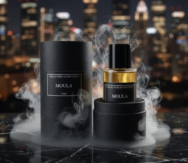 Parfum Moula — Oud, Cuir & Encens (flacon noir mat, 50 ml)