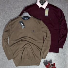 Pull col rond manches longues — Chaud et polyvalent (Tailles M–XXL)