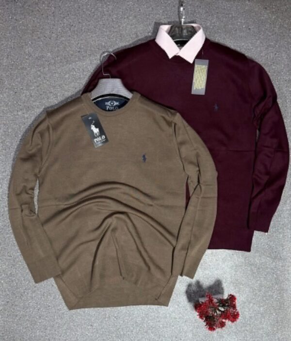 Pull col rond manches longues — Chaud et polyvalent (Tailles M–XXL)