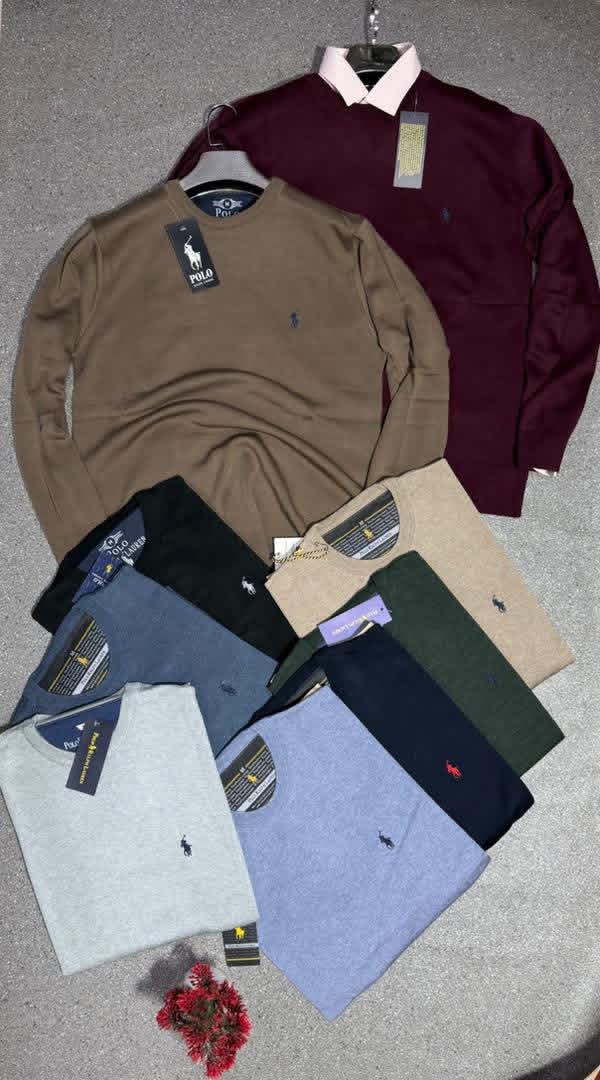 Pull col rond manches longues — Chaud et polyvalent (Tailles M–XXL)