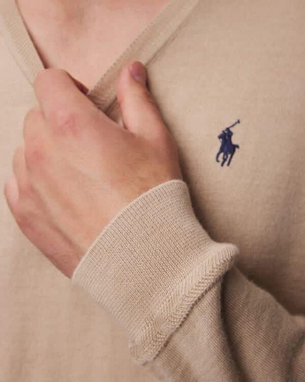 Pull col V 100% coton — maille fine (Tailles M–XXL)