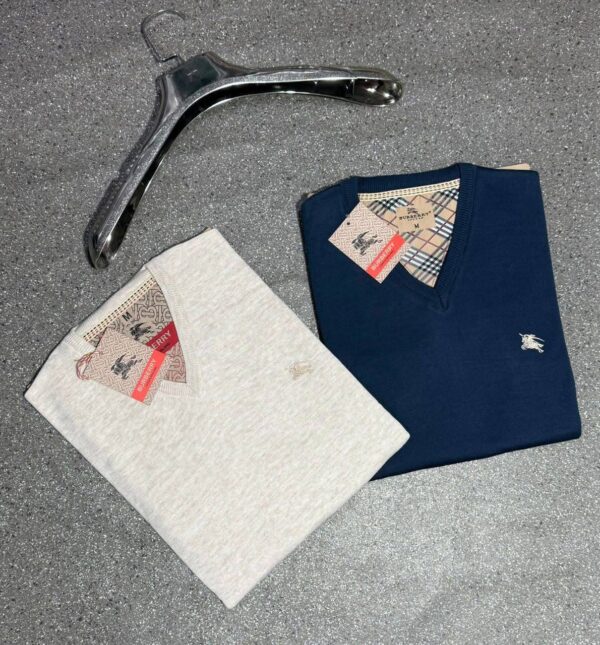 Pull col V 100% coton — maille fine (Tailles M–XXL)