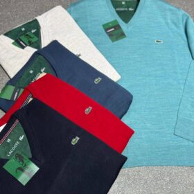 Pull col V 100% coton — maille fine (Tailles M–XXL) – Image 6