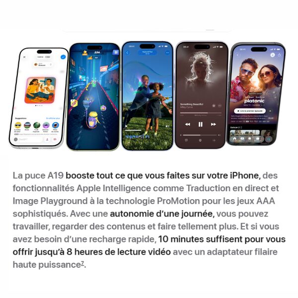 iPhone 17 (Modèle Standard) – 256 Go-Ram 8 Go- 6,3''-3692 mAh