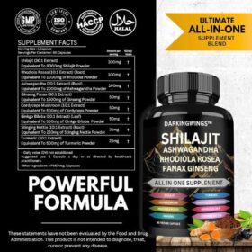Booster SHILAJIT Capsules Himalayan – Complexe 8 en 1 | Extra Strength 250 mg – Image 4
