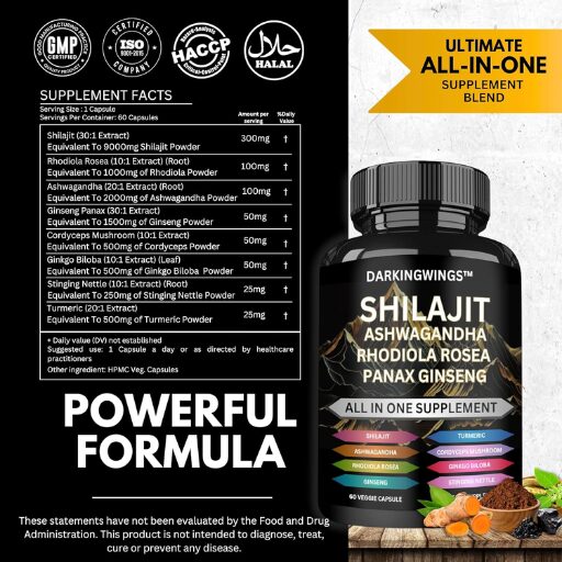 Booster SHILAJIT Capsules Himalayan – Complexe 8 en 1 | Extra Strength 250 mg Booster SHILAJIT Capsules Himalayan – Complexe 8 en 1 | Extra Strength 250 mg