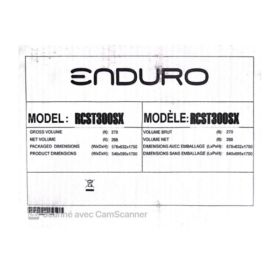 Réfrigérateur combiné Enduro RCST300SX - 270L- 3 Tiroirs – Image 8