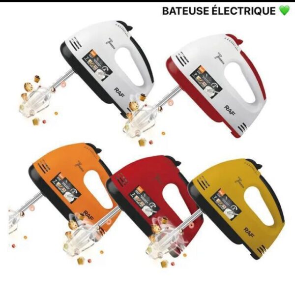 Batteuse électrique multifonctions RAF – 7 vitesses, fouets inox
