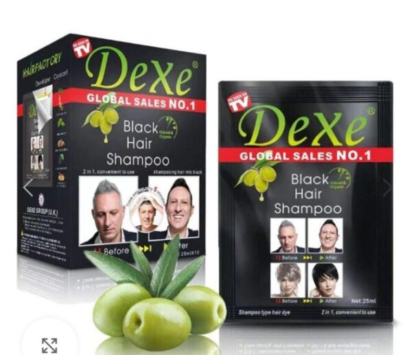 Dexe Shampooing Teintant Noir — Pack de 10 sachets | Coloration instantanée 5 min Dexe Shampooing Teintant Noir — Pack de 10 sachets | Coloration instantanée 5 min
