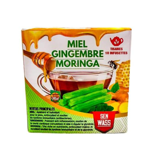 Thé Miel Gingembre Moringa (10 sachets)