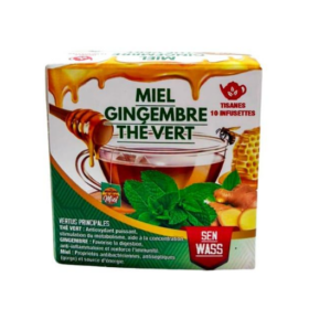 Thé Miel Gingembre Thé Vert (10 sachets)