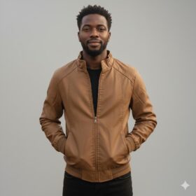 Veste en cuir — Élégance intemporelle et robustesse (XL–3XL) – Image 3