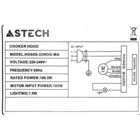 Hotte de cuisine Astech HO60S-22NOG-MA 60cm – Image 5