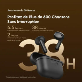 Écouteurs Bluetooth Oraimo SpaceBuds Air OTW-324S - | 38 h Autonomie | Localisateur Intelligent – Image 4