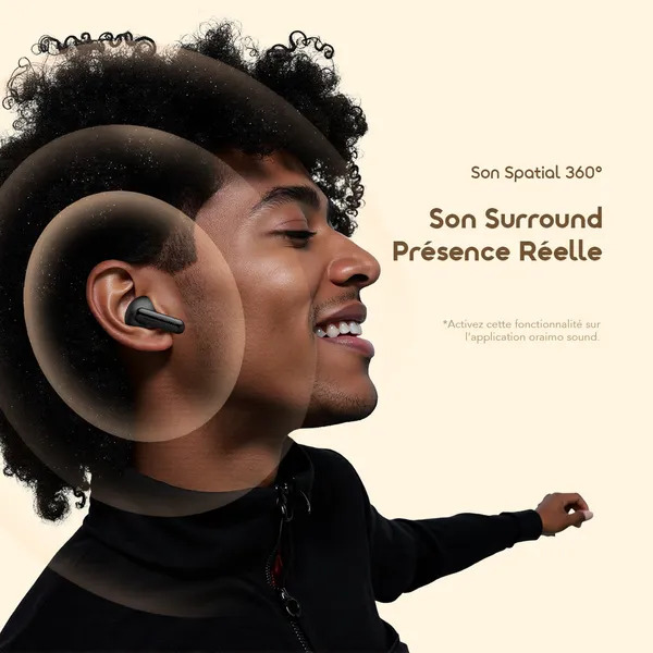 Écouteurs Bluetooth Oraimo SpaceBuds Air OTW-324S - | 38 h Autonomie | Localisateur Intelligent Écouteurs Bluetooth Oraimo SpaceBuds Air OTW-324S - | 38 h Autonomie | Localisateur Intelligent