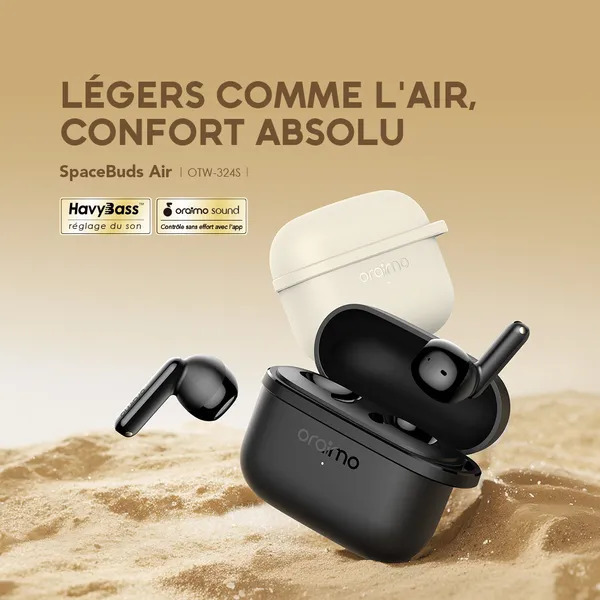 Écouteurs Bluetooth Oraimo SpaceBuds Air OTW-324S - | 38 h Autonomie | Localisateur Intelligent Écouteurs Bluetooth Oraimo SpaceBuds Air OTW-324S - | 38 h Autonomie | Localisateur Intelligent