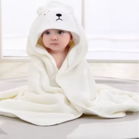 Couverture pour bébé – Serviette de Bain à Capuche avec motifs animaux – Image 3