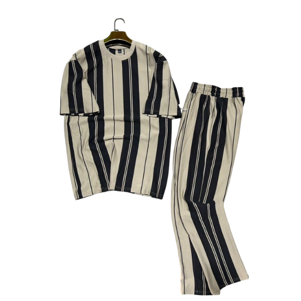 Ensemble coordonné homme — haut + pantalon, motifs élégants (XL, XXL)