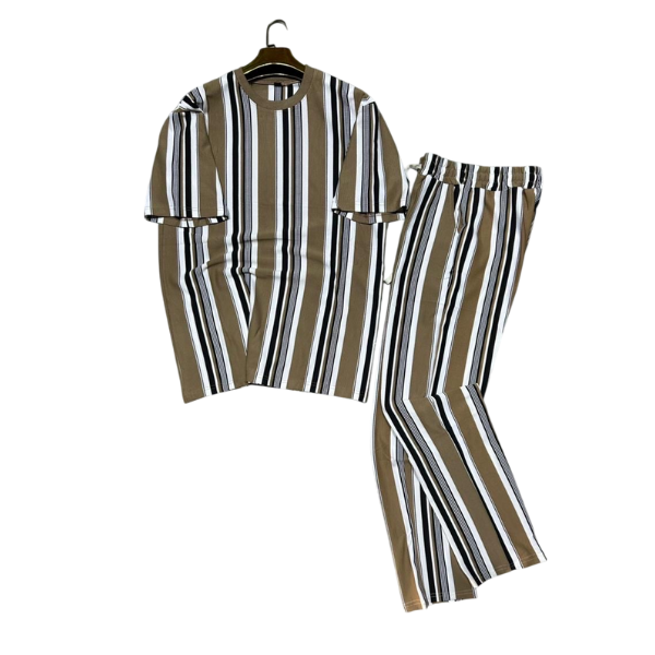 Ensemble coordonné homme — haut + pantalon, motifs élégants (XL, XXL)