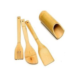 Ensemble 3 Ustensiles de Cuisine - Bambou