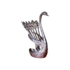 Kit de vaisselle en acier inoxydable avec support en forme de cygne – Image 2